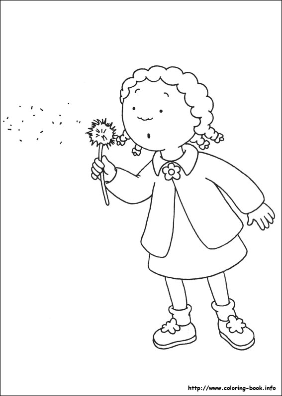Plansa de colorat cu Caillou 58 54